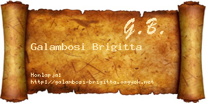 Galambosi Brigitta névjegykártya